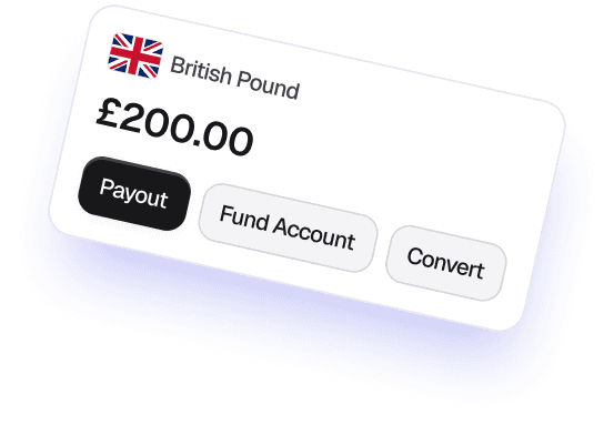 British Pound currency card