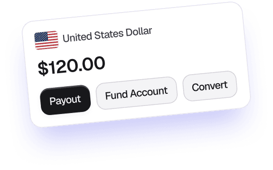 United States Dollar currency card