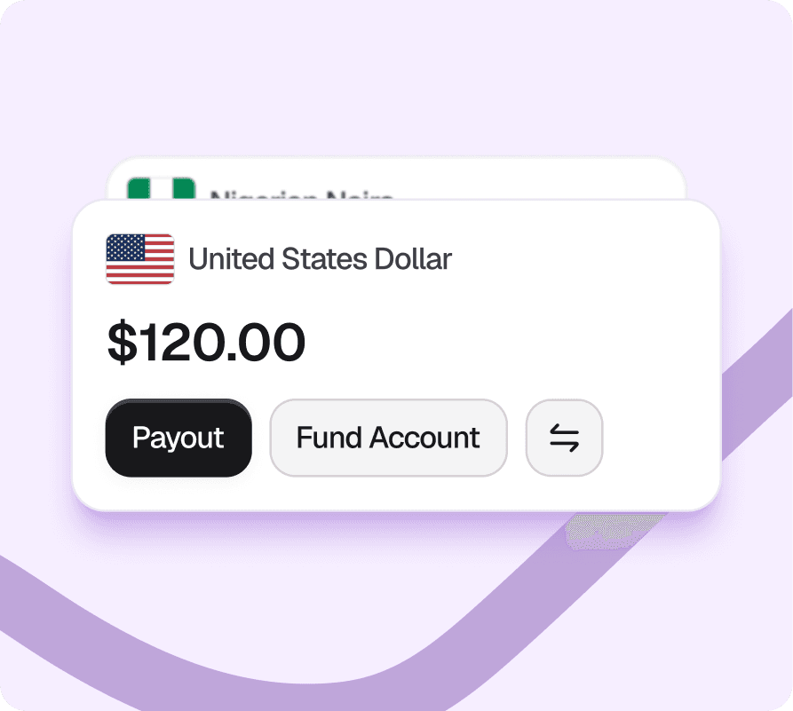 USD account UI